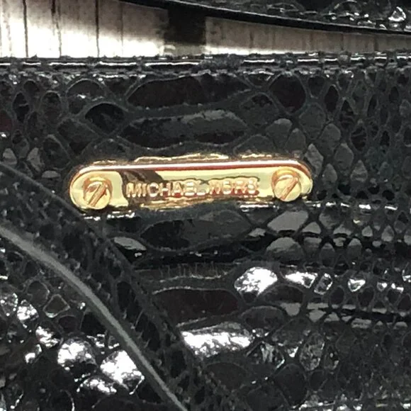 MICHAEL Michael Kors Black Snakeskin Crossbody - Picture 3 of 8